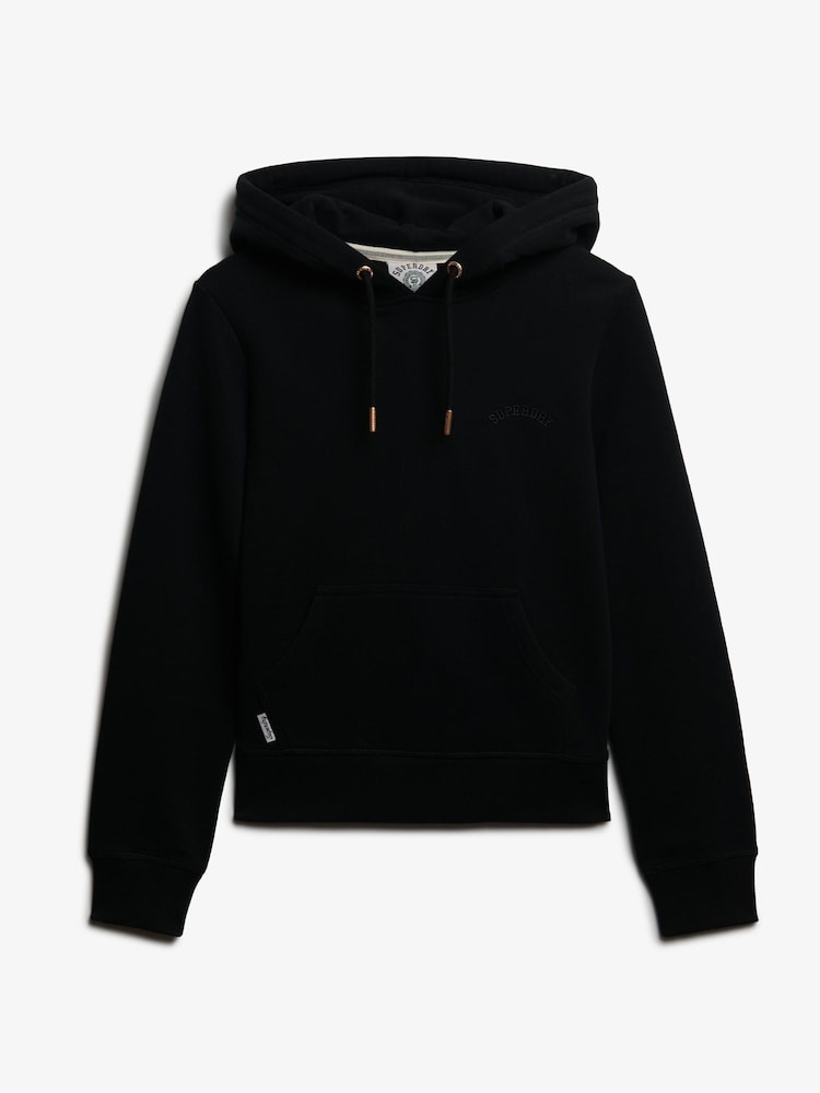 Superdry Black Essential Logo Emb Hoodie - Image 2 of 8