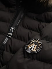 Superdry Black Fuji Faux Fur Hood Padded Jacket - Image 7 of 7