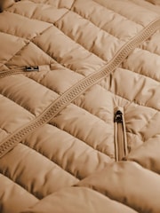 Superdry Brown Fuji Faux Fur Hooded Longline Coat - Image 16 of 16