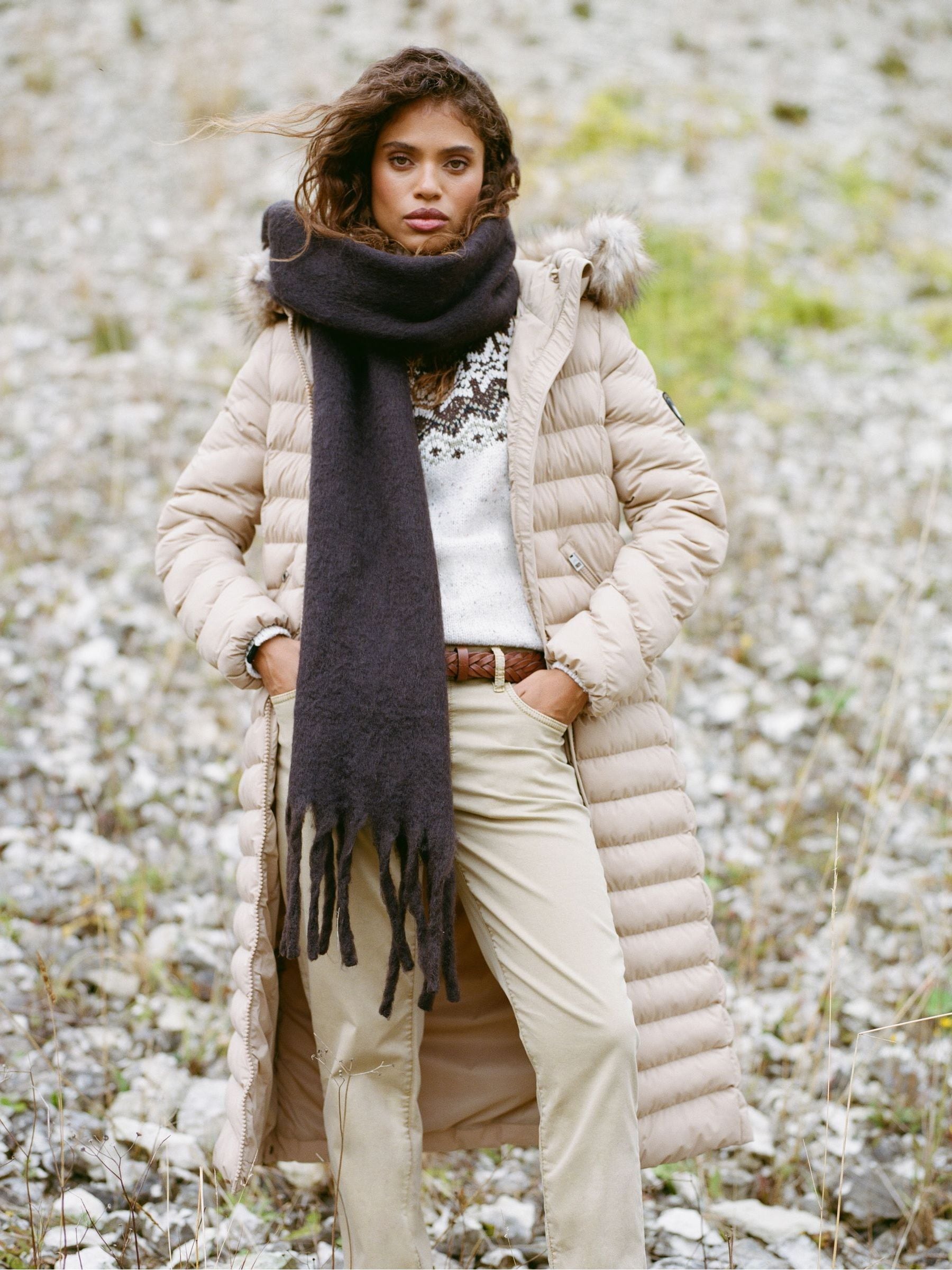 Buy Superdry Brown Fuji Faux Fur Hooded Longline Coat from Next USA