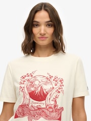 Superdry Cream Tokyo Narrative Relaxed T-Shirt - Image 3 of 5