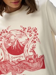 Superdry Cream Tokyo Narrative Relaxed T-Shirt - Image 4 of 5