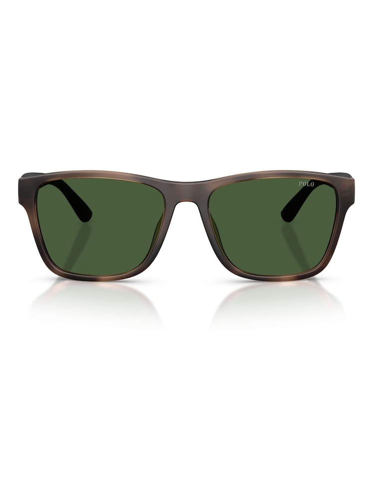 Ralph Lauren Polo Square Brown Sunglasses - Image 1 of 5