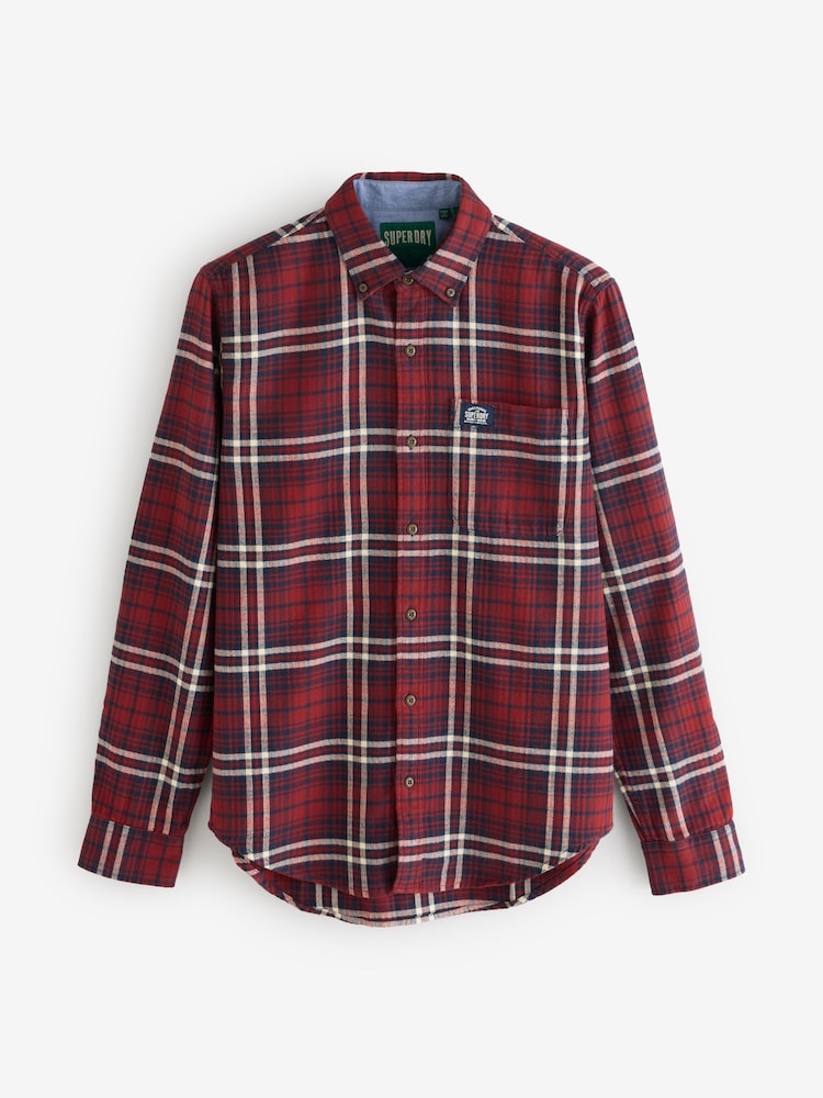 Superdry Red Long Sleeve Cotton Lumberjack Shirt - Image 1 of 1