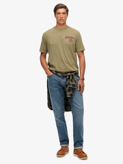 Superdry Light Khaki Green Tokyo Narrative Loose T-Shirt - Image 3 of 6