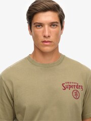 Superdry Light Khaki Green Tokyo Narrative Loose T-Shirt - Image 4 of 6