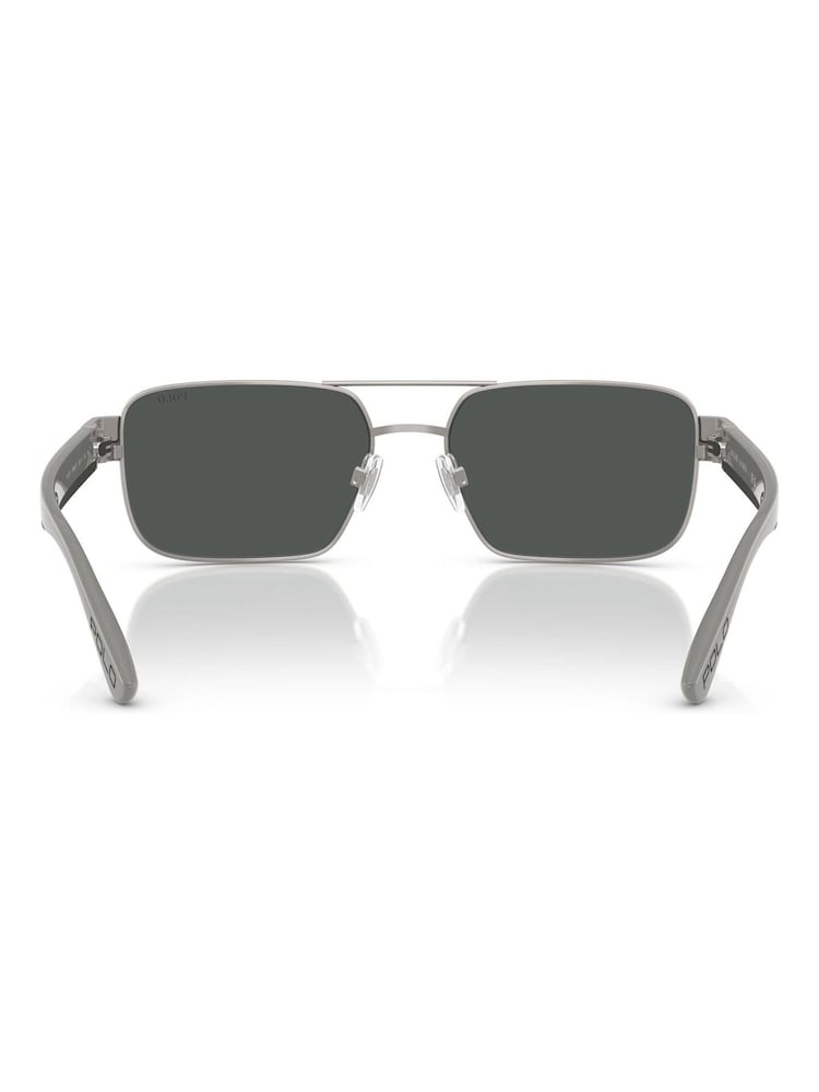 Ralph Lauren Grey Polo Rectangle Sunglasses - Image 3 of 5