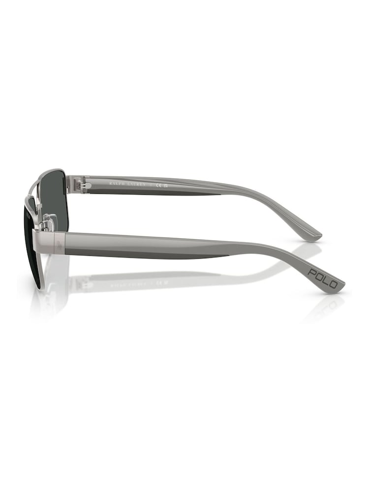 Ralph Lauren Grey Polo Rectangle Sunglasses - Image 4 of 5