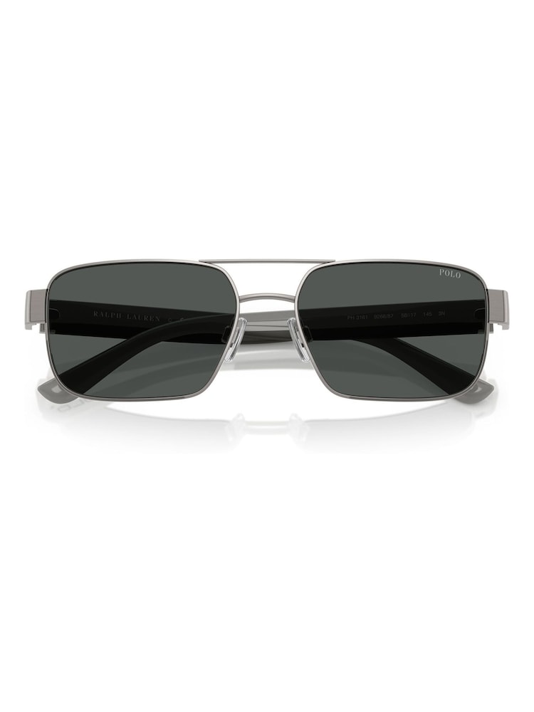 Ralph Lauren Grey Polo Rectangle Sunglasses - Image 5 of 5