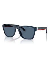 Ralph Lauren Blue Polo Square Sunglasses - Bild 2 von 5