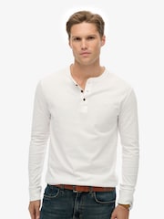 Superdry White Classic Essential Grandad Top - Image 1 of 4