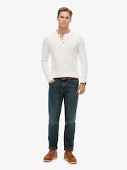 Superdry White Classic Essential Grandad Top - Image 2 of 4