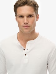 Superdry White Classic Essential Grandad Top - Image 3 of 4
