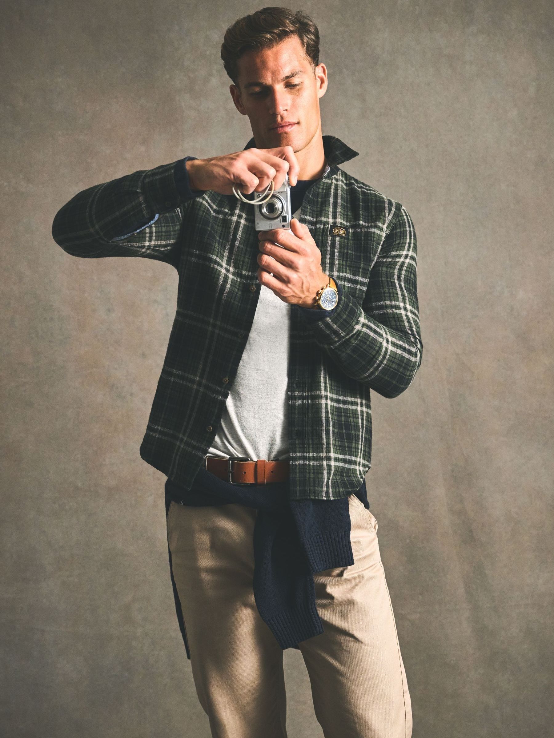 Buy Superdry Green Long Sleeve Cotton Lumberjack Shirt from Next USA
