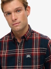 Superdry Blue Long Sleeve Cotton Lumberjack Shirt - Image 4 of 6