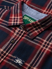 Superdry Blue Long Sleeve Cotton Lumberjack Shirt - Image 5 of 6