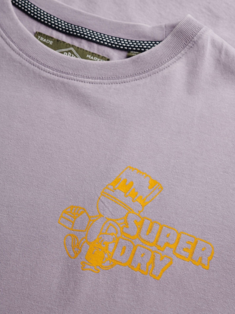 Superdry Purple Trade Tools Oversized T-Shirt - Image 6 of 6 Superdry Purple Trade Tools Oversized T-Shirt - Image 6 of 6