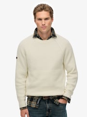 Creme - Superdry Raglan Chunky da Jumper - Imagem 1 de 5