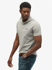 Superdry Grey Vintage Destroy Short Sleeve Polo Shirt - Image 2 of 4