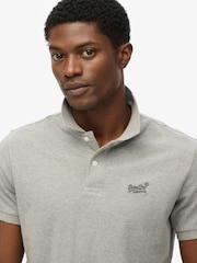 Superdry Grey Vintage Destroy Short Sleeve Polo Shirt - Image 3 of 4