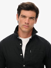 Superdry Black Essential Long Sleeve Denim Shirt - Image 4 of 5
