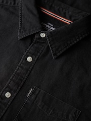 Superdry Black Essential Long Sleeve Denim Shirt - Image 5 of 5