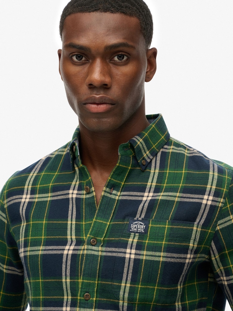 Acheter PEYTON À CARREAUX BLEU MARINE Superdry Chemise