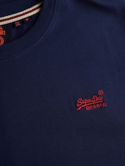 Superdry Atlantic Navy Essential Logo Embroidery T-Shirt - Image 6 of 6
