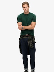 Superdry Dark Green Essential Logo Embroidery T-Shirt - Image 1 of 6