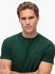 Superdry Dark Green Essential Logo Embroidery T-Shirt - Image 3 of 6