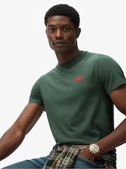 Superdry Green Essential Logo Embroidery T-Shirt - Image 4 of 7