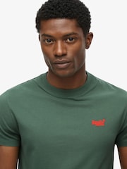 Superdry Green Essential Logo Embroidery T-Shirt - Image 5 of 7