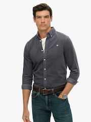 Superdry Blue Classic Needle Cord Shirt - Image 1 of 6