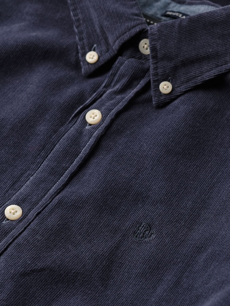 Superdry Blue Classic Needle Cord Shirt - Image 6 of 6 Superdry Blue Classic Needle Cord Shirt - Image 6 of 6