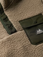 Superdry Natural Fuji Fleece Half Popper Jumper - Image 5 of 5
