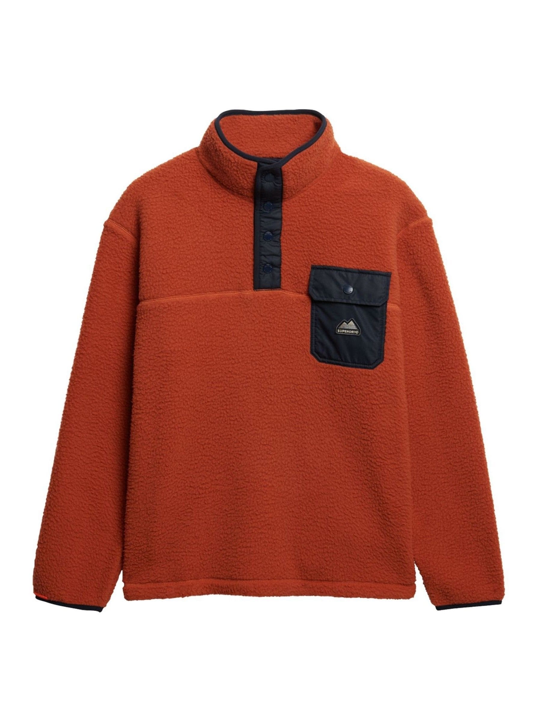 Satın al Turuncu - Superdry Fuji Polar Yarım Çıtçıtlı Kazak Next