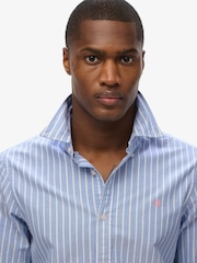 Superdry Blue Classic Oxford 100% Cotton Shirt - Image 4 of 6