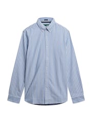 Superdry Blue Classic Oxford 100% Cotton Shirt - Image 5 of 6