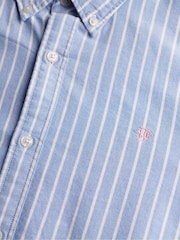 Superdry Blue Classic Oxford 100% Cotton Shirt - Image 6 of 6