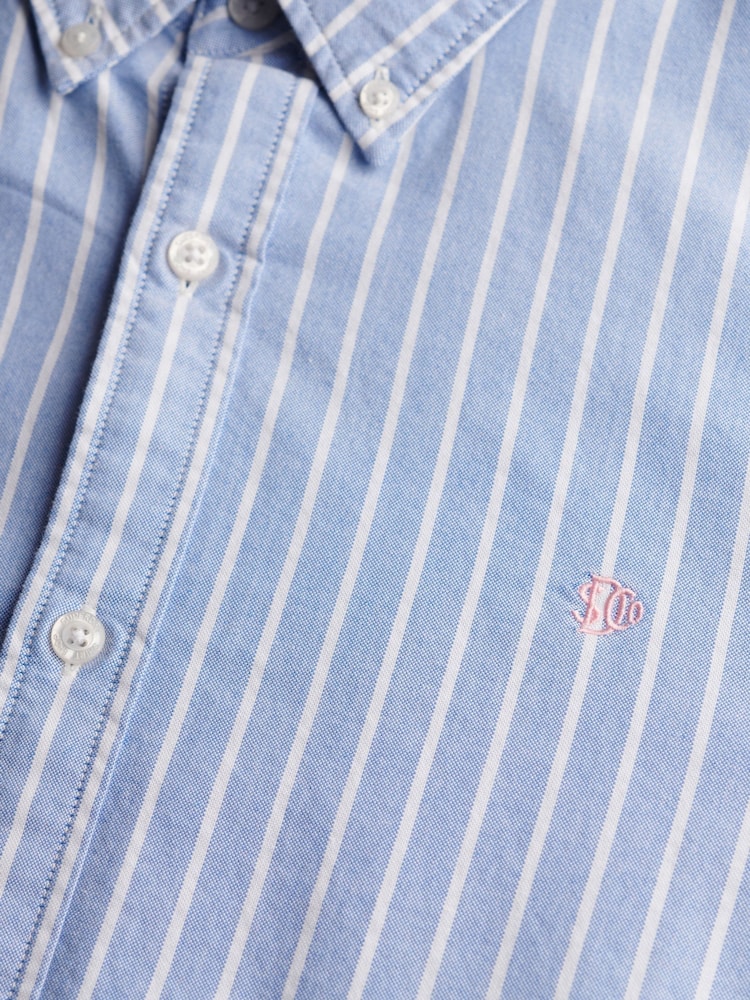 Superdry Blue Classic Oxford Long Sleeve Shirt - Image 6 of 6 Superdry Blue Classic Oxford Long Sleeve Shirt - Image 6 of 6