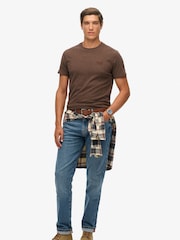Superdry Brown Essential Short Sleeve Logo T-Shirt - Image 3 of 9