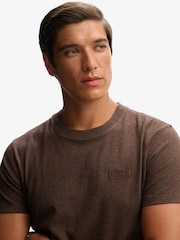 Superdry Brown Essential Short Sleeve Logo T-Shirt - Image 6 of 9