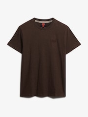 Superdry Brown Essential Short Sleeve Logo T-Shirt - Image 8 of 9