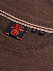 Superdry Brown Essential Short Sleeve Logo T-Shirt - Image 9 of 9