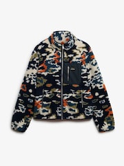 Superdry Blue Printed Zip Through Fleece - Image 5 of 5