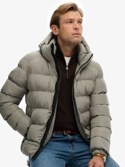 Verde cáqui claro - Jaqueta esportiva com capuz Superdry - Imagem 3 de 7
