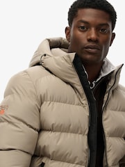 Superdry Natural Hooded Sports Puffer Jacket - Image 4 of 7