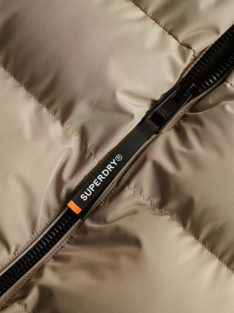 Superdry Natural Hooded Sports Puffer Jacket - Image 7 of 7