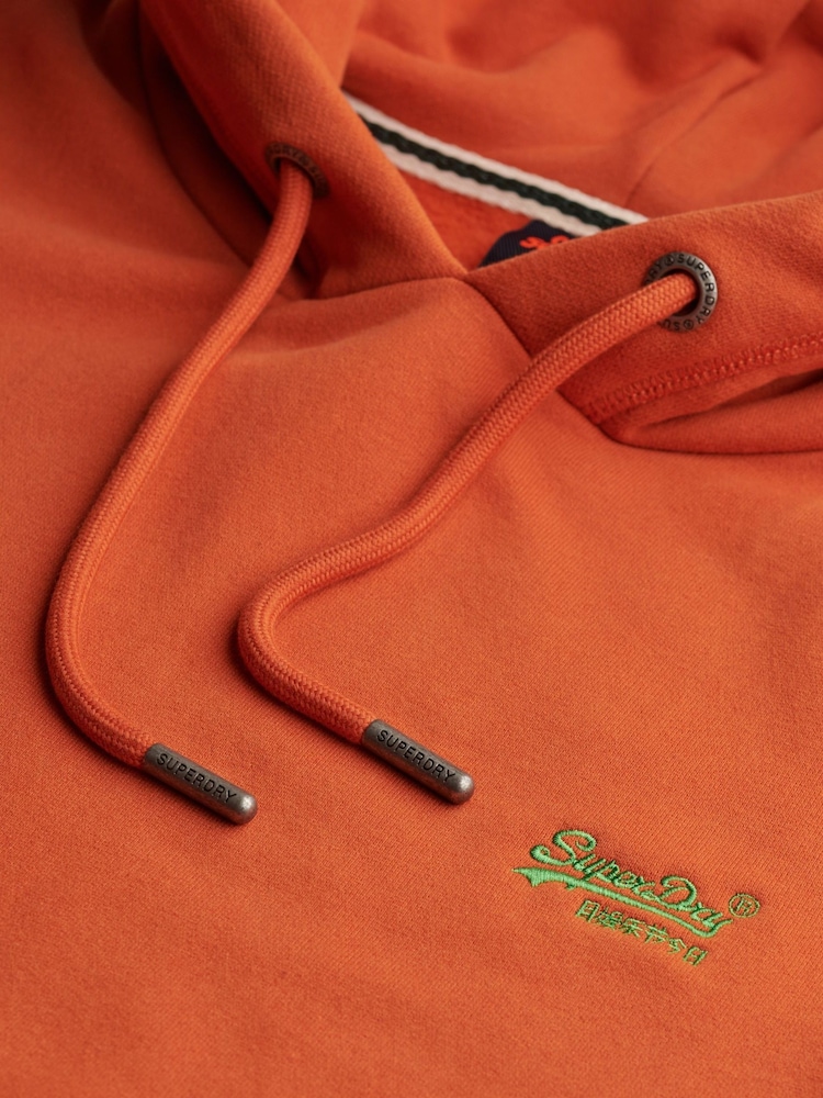 Superdry Brown Essential Loose Fit Logo Hoodie - Image 7 of 7