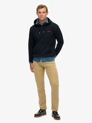 Marinha Eclipse - Superdry capuz Essential Loose Fit com logotipo Hoodie - Imagem 5 de 7